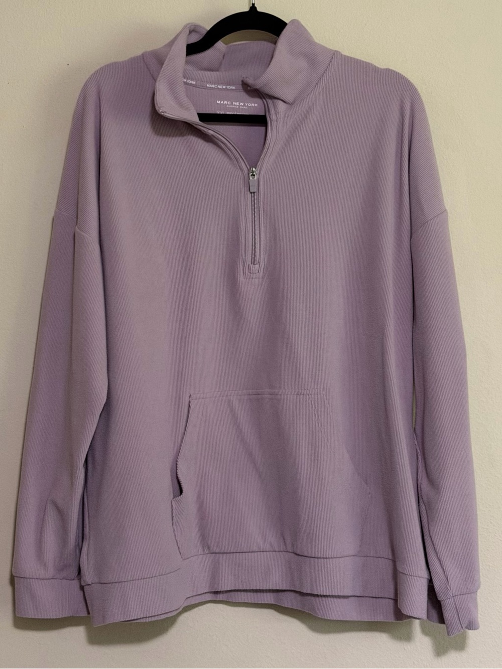 Marc New York Lavender Half-Zip Pullover Sweatshirt